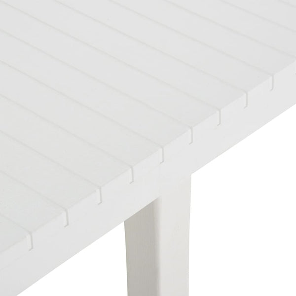 Mesa de jardim 220x90x72 cm PP branco