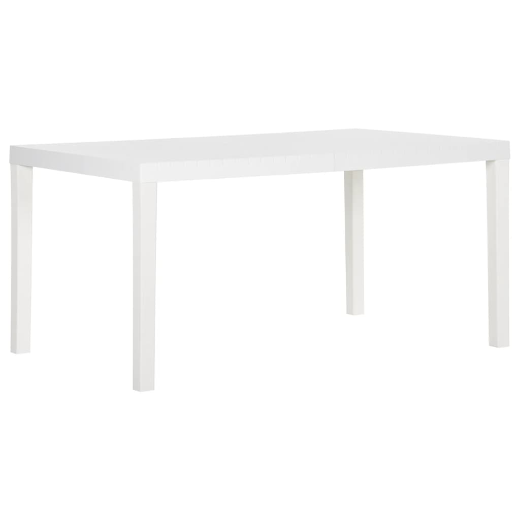 Mesa de jardim 150x90x72 cm PP branco