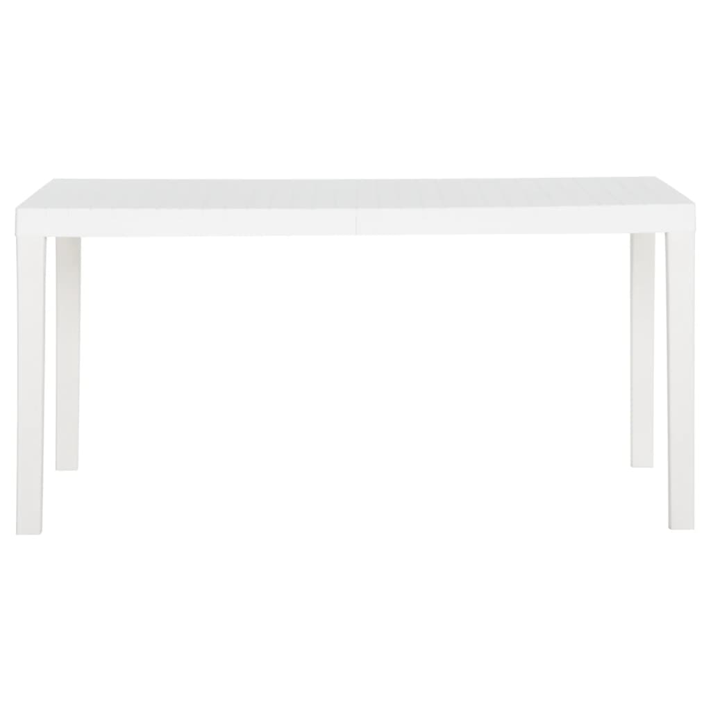 Mesa de jardim 150x90x72 cm PP branco