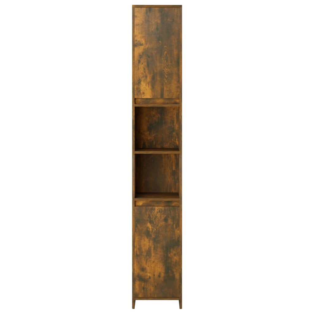 WC cabinet 30x30x183.5 cm smoked oak wood-based