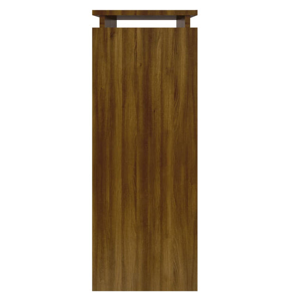Mesa consola 80x30x80 cm derivados de madeira carvalho castanho