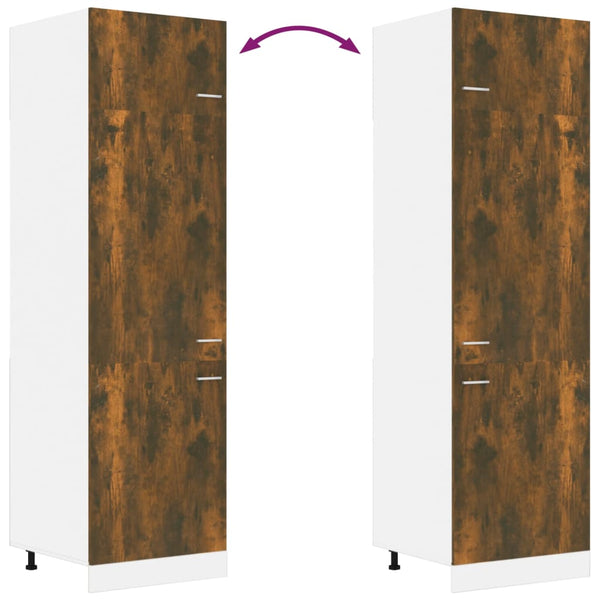 Armário frigorífico 60x57x207 cm madeira proc. carvalho fumado