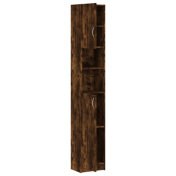 Mueble WC 32x25,5x190 cm base madera roble ahumado