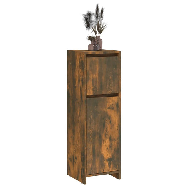 WC cabinet 30x30x95 cm smoked oak wood-based