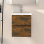 Mueble bajo lavabo derivado 41x38,5x45cm. madera de roble ahumado