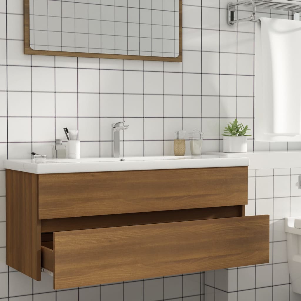 Washbasin unit 100x38.5x45 cm derived. brown oak wood