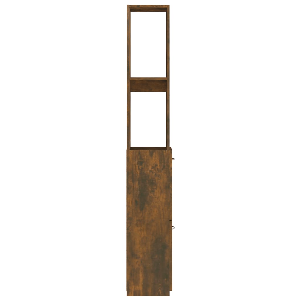 Armário WC 25x26,5x170 cm derivados de madeira carvalho fumado