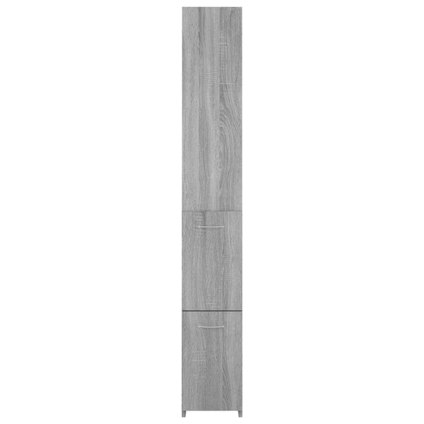 Armário WC 25x26,5x170 cm derivados de madeira sonoma cinzento