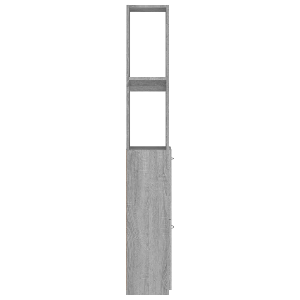 Armário WC 25x26,5x170 cm derivados de madeira sonoma cinzento