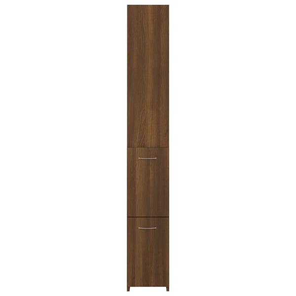 Armário WC 25x26,5x170cm derivados de madeira carvalho castanho