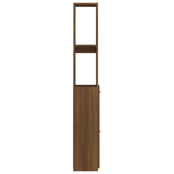 Armário WC 25x26,5x170cm derivados de madeira carvalho castanho