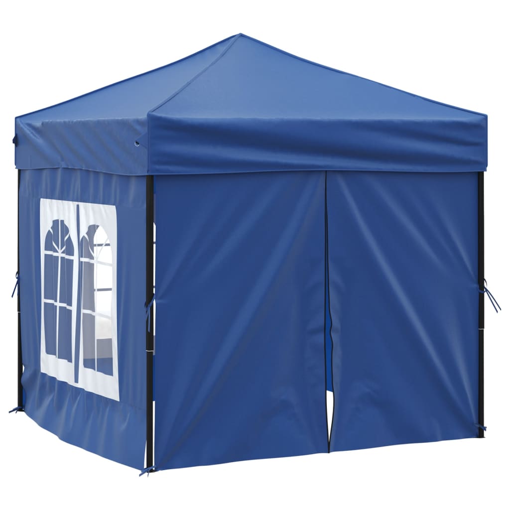 Tenda para festas dobrável com paredes laterais 2x2 m azul