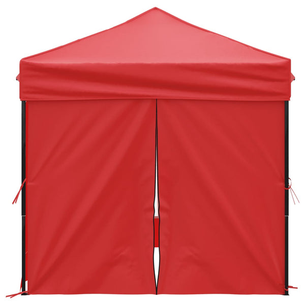Tenda para festas dobrável com paredes laterais 2x2 m vermelho