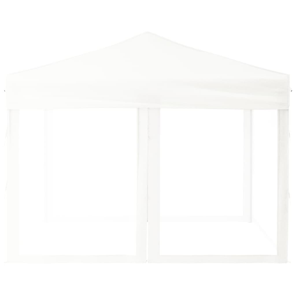 Carpa para fiestas plegable con paredes laterales 3x3 m blanco