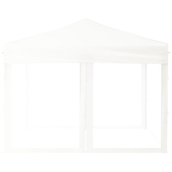 Carpa para fiestas plegable con paredes laterales 3x3 m blanco