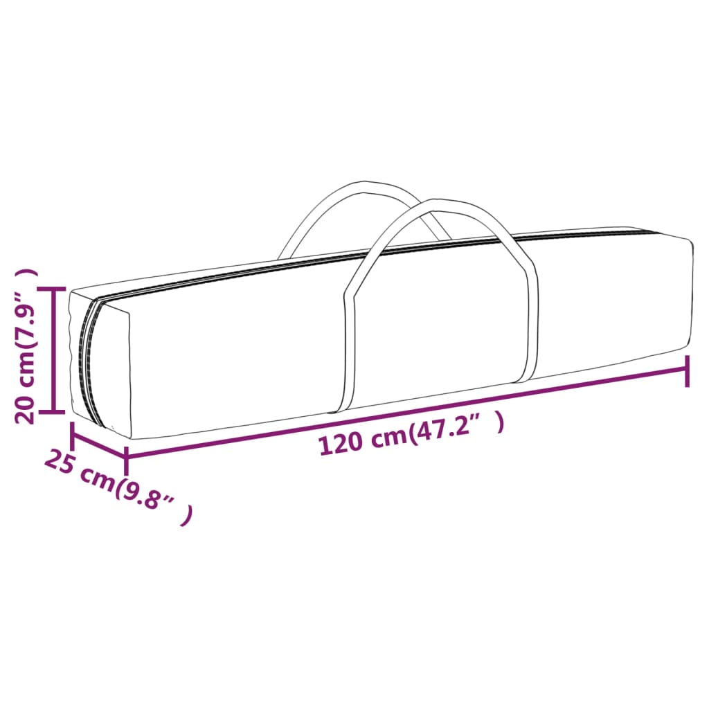 Carpa para fiestas plegable 3x6 m roja