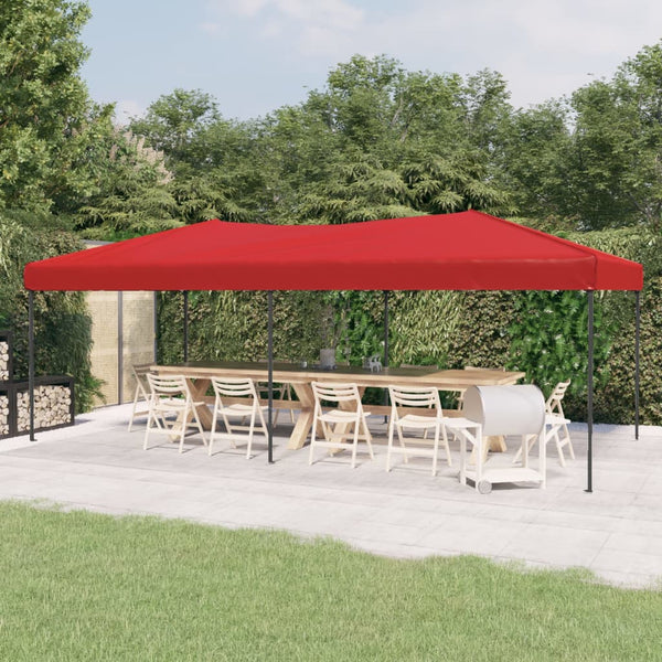 Folding party tent 3x6 m red