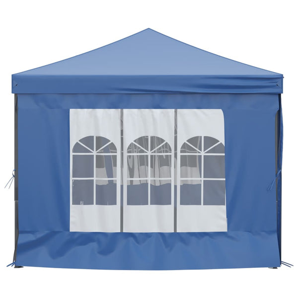 Tenda para festas dobrável com paredes laterais 3x6 m azul