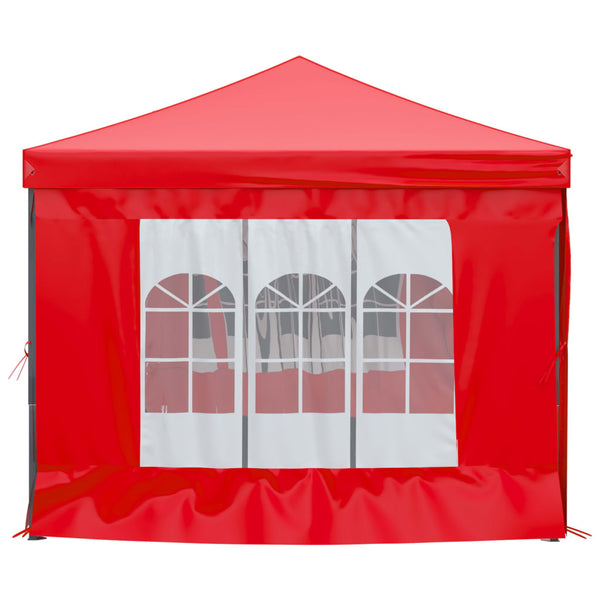 Tenda para festas dobrável com paredes laterais 3x6 m vermelho