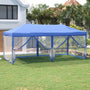 Carpa para fiestas plegable con paredes laterales 3x6 m azul