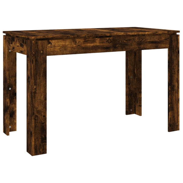 Mesa de jantar 120x60x76 cm madeira processada carvalho fumado