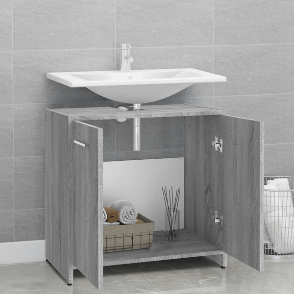Bathroom cabinet 60x33x60 cm sonoma wood gray