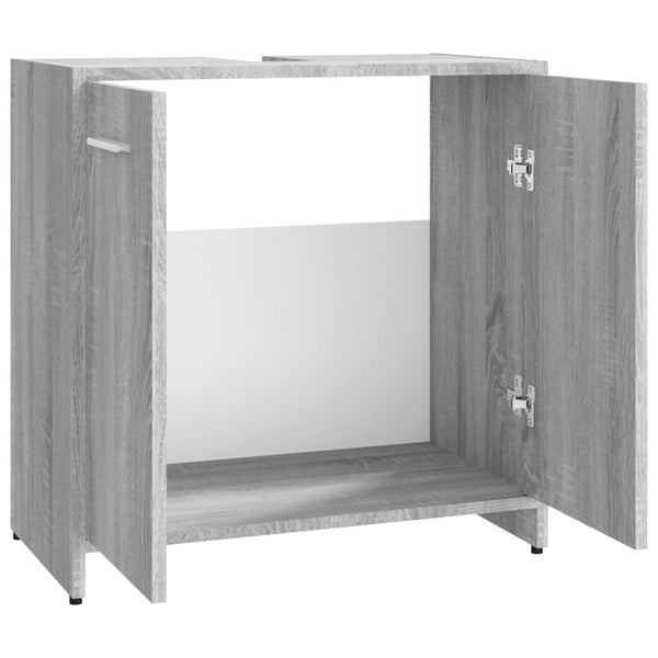 Bathroom cabinet 60x33x60 cm sonoma wood gray