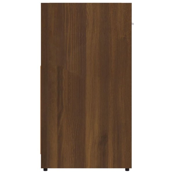 WC cabinet 60x33x60 cm made of brown oak wood