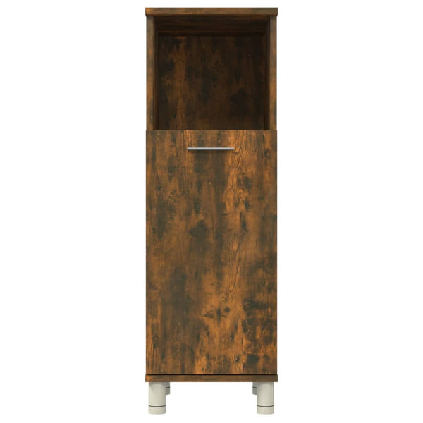 Bathroom cabinet 30x30x95 cm smoked oak wood