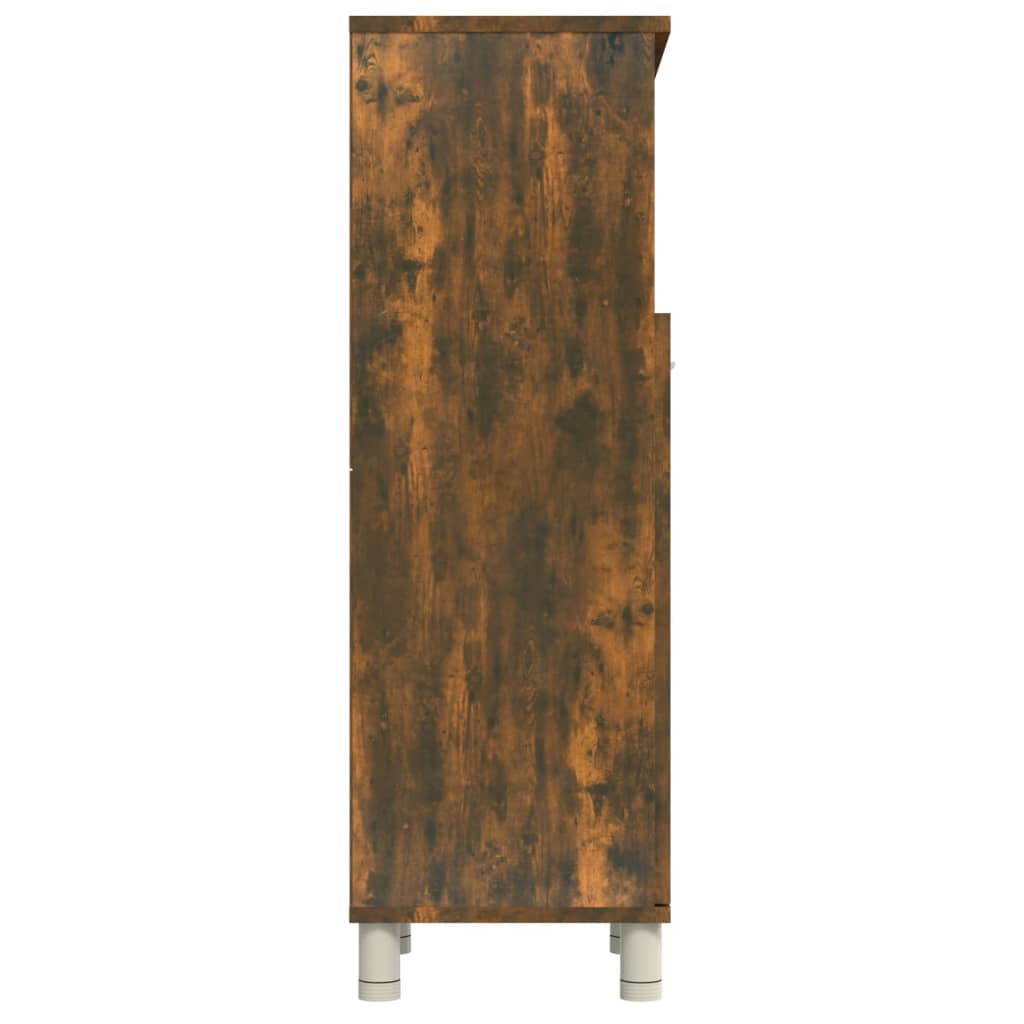 Armário de casa de banho 30x30x95 cm madeira carvalho fumado