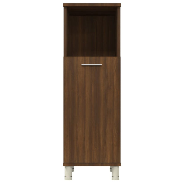 Mueble WC 30x30x95 cm fabricado en madera de roble marrón