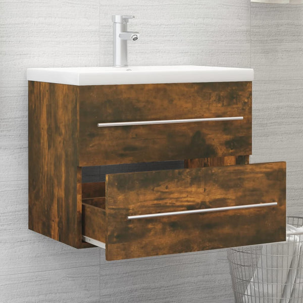 Mueble lavabo 60x38,5x48 cm madera de roble ahumado