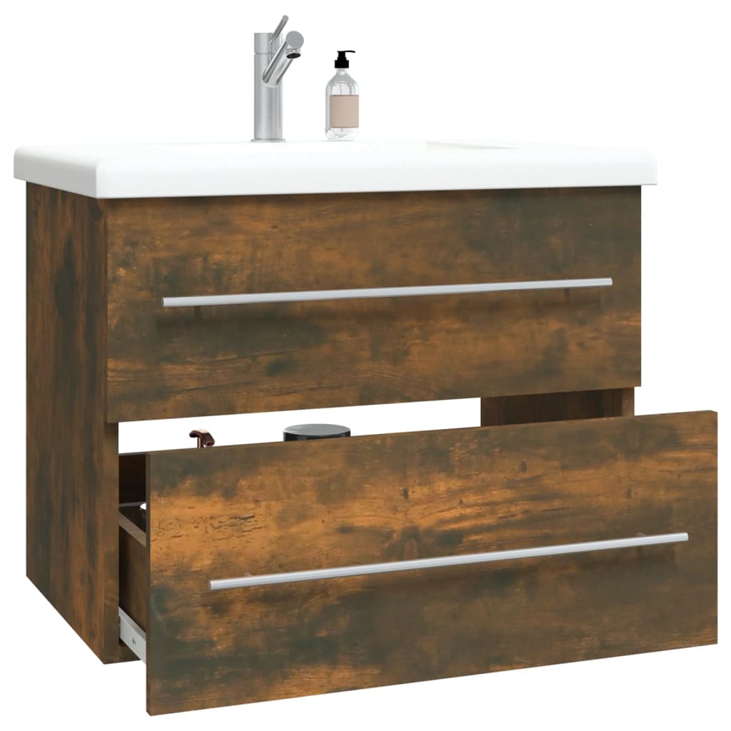 Washbasin unit 60x38.5x48 cm smoked oak wood