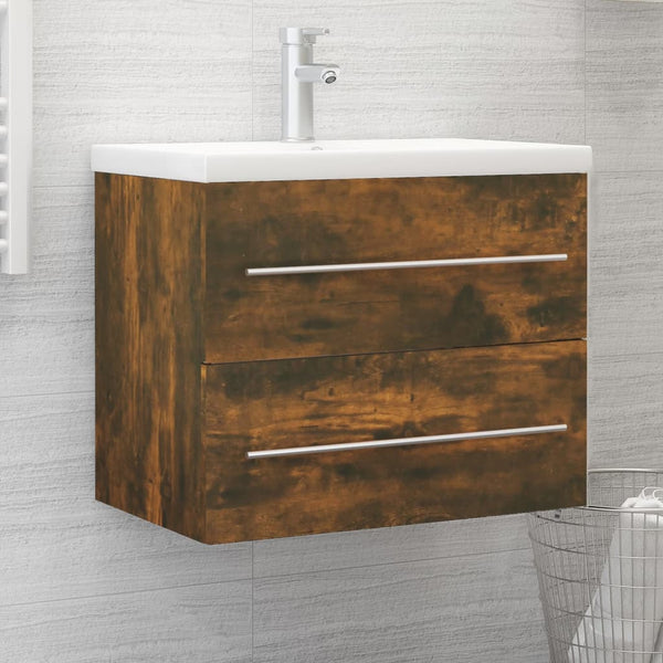 Washbasin unit 60x38.5x48 cm smoked oak wood