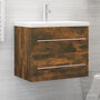 Mueble lavabo 60x38,5x48 cm madera de roble ahumado