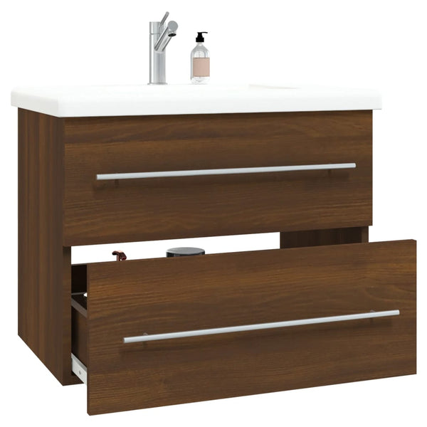 Mueble lavabo derivado 60x38,5x48 cm. madera de roble marrón