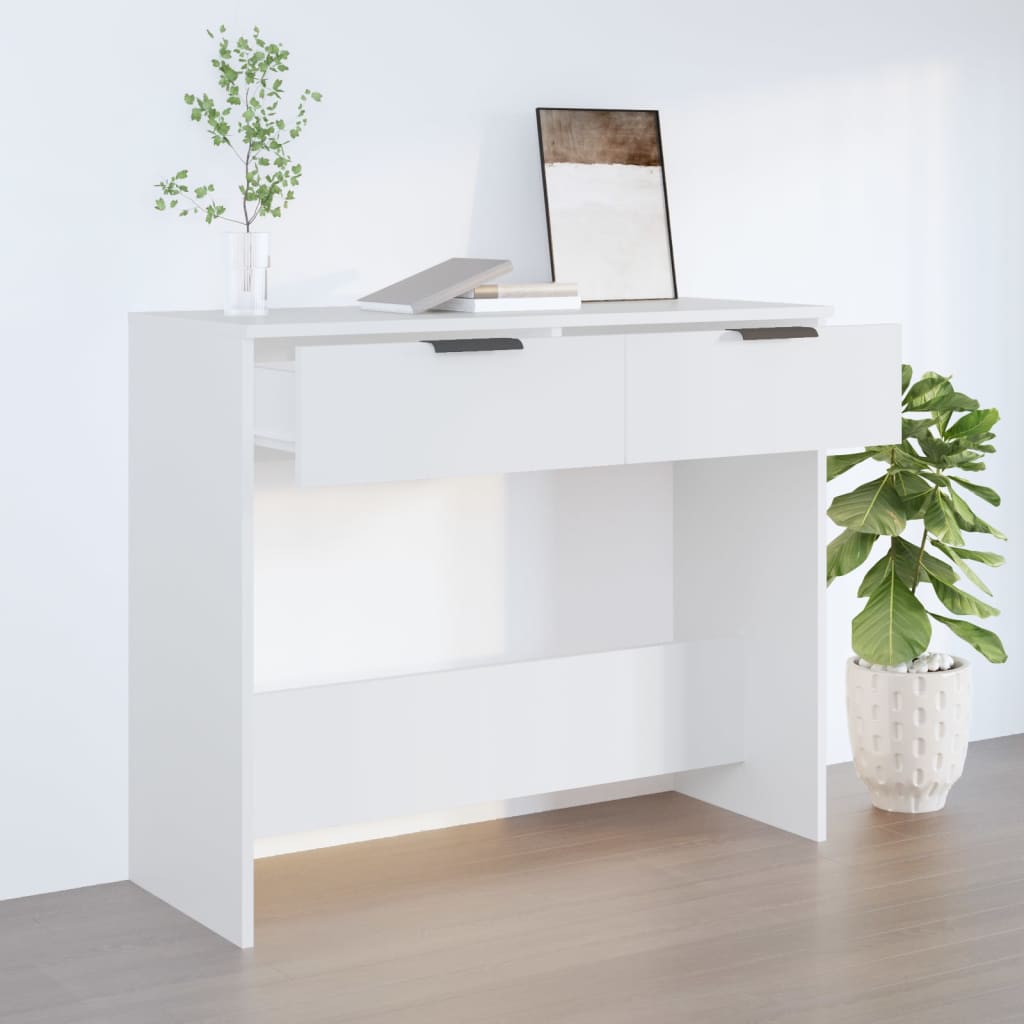 Mesa consola 90x36x75 cm derivados de madeira branco