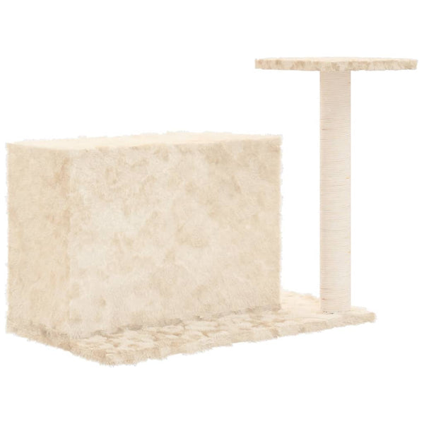 Árvore para gatos com poste arranhador sisal 51 cm cor creme