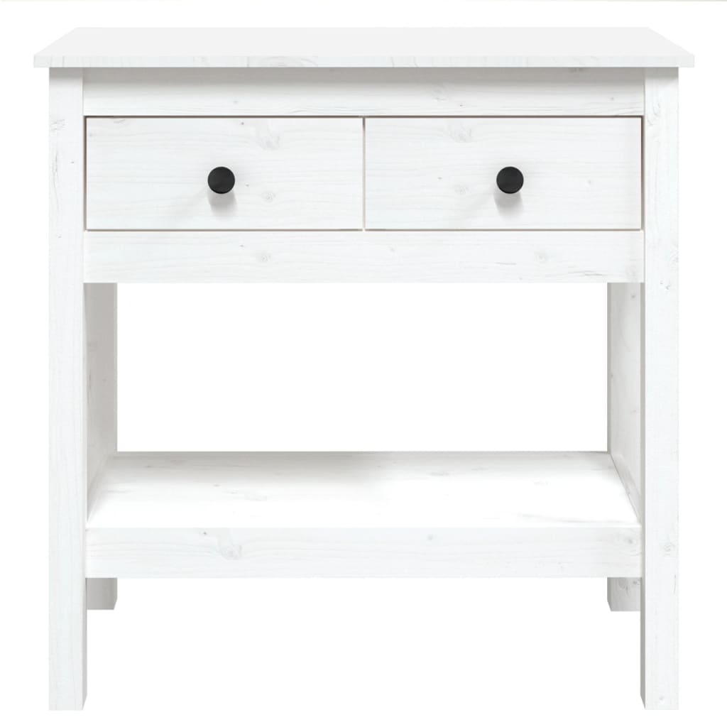 Mesa consola 75x35x75 cm pinho maciço branco