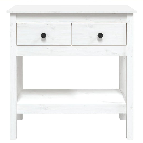 Mesa consola 75x35x75 cm pinho maciço branco