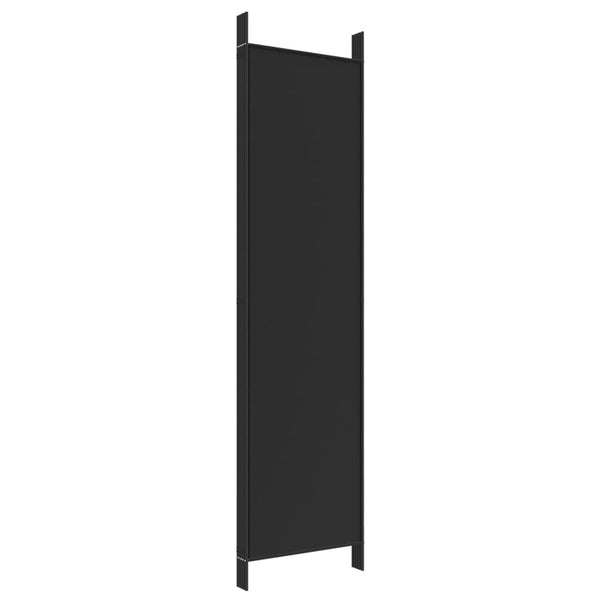 Divisória de quarto com 5 painéis 250x200 cm tecido preto