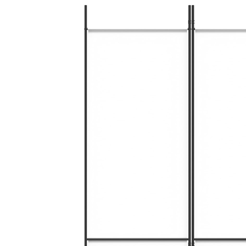 vidaXL Divisória/biombo com 5 painéis 250x220 cm tecido branco