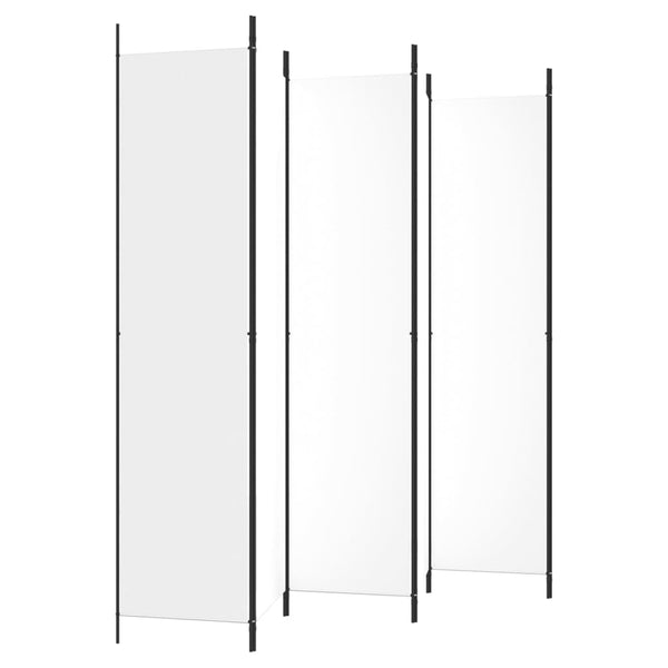Divisória/biombo com 6 painéis 300x220 cm tecido branco