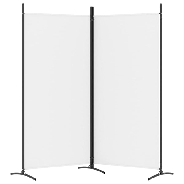 vidaXL Divisória de quarto com 2 painéis 175x180 cm tecido branco