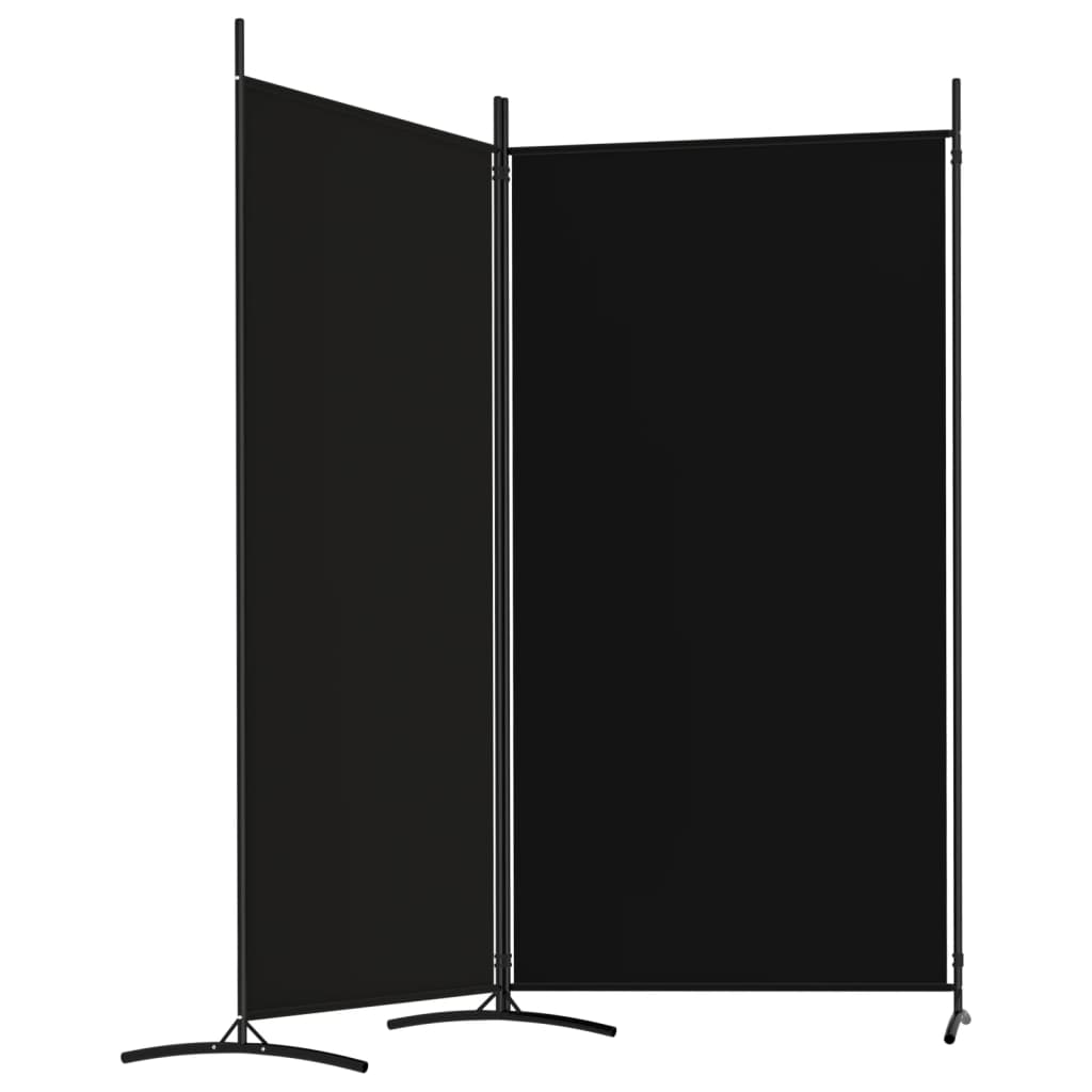 Divisória de quarto com 2 painel 175x180 cm preto tecido
