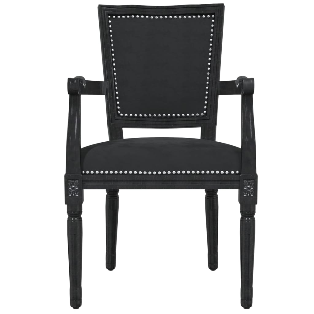 Cadeira de jantar veludo preto