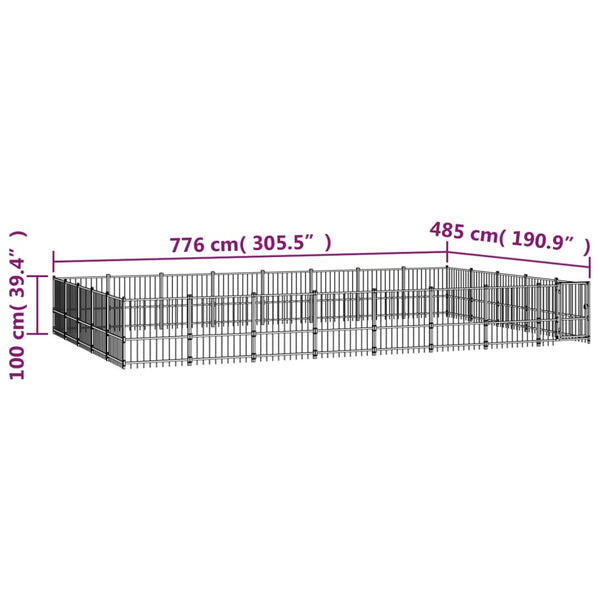 Canil de exterior 37,64 m² aço