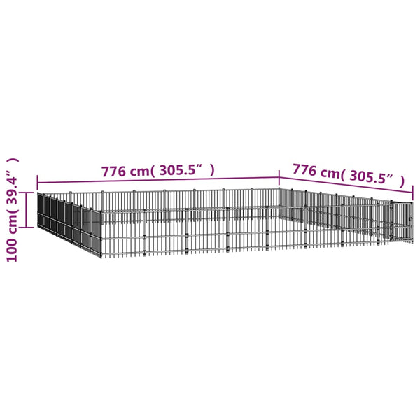 Canil de exterior 60,22 m² aço