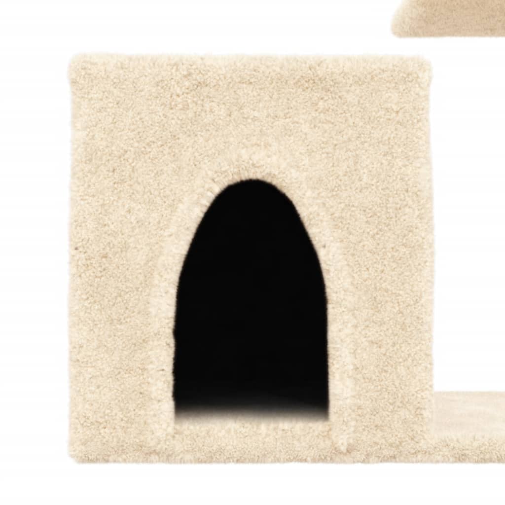 Árvore para gatos c/ postes arranhadores sisal 50,5 cm creme