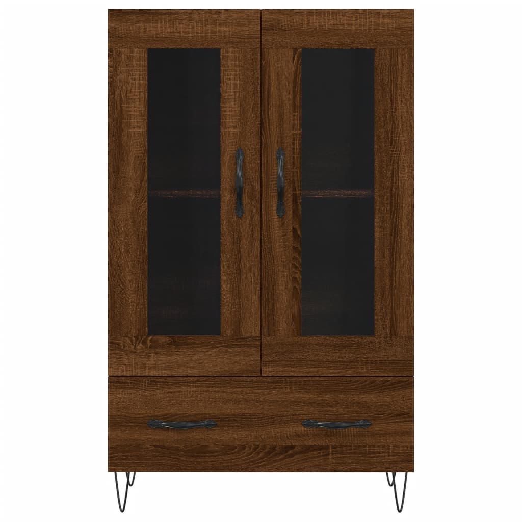 Wood-based tall cabinet 69.5x31x115 cm brown oak